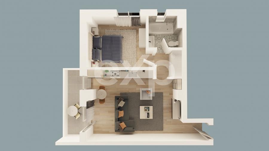 Apartament cu 2 camere semidecomandat în Mioveni