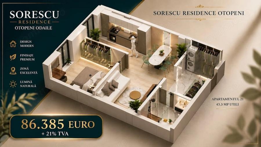 Apartament cu 2 camere decomandat în Central