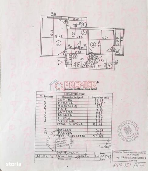 Apartament cu 2 camere decomandat în Văcăresti