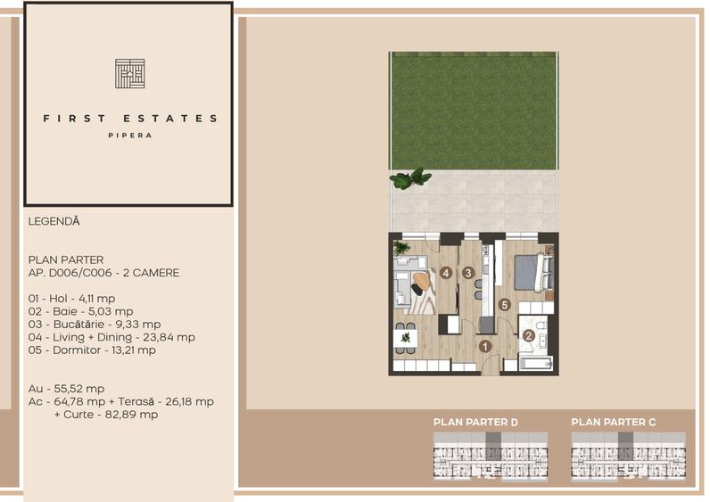 Apartament cu 2 camere decomandat în Pipera — fotografia 1