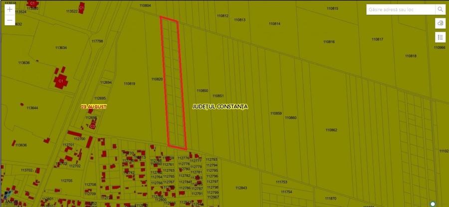 Teren in 23 AUGUST- 600 mp- pe partea cu mare - 2