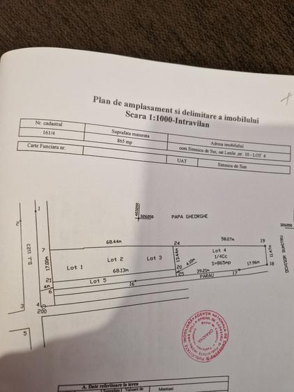 Teren de 865 mp, în Leșile