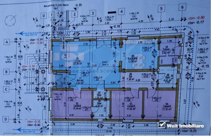 Casa in constructie pe un nivel, Chinteni, personalizeaz-o dupa gustul tau - 2