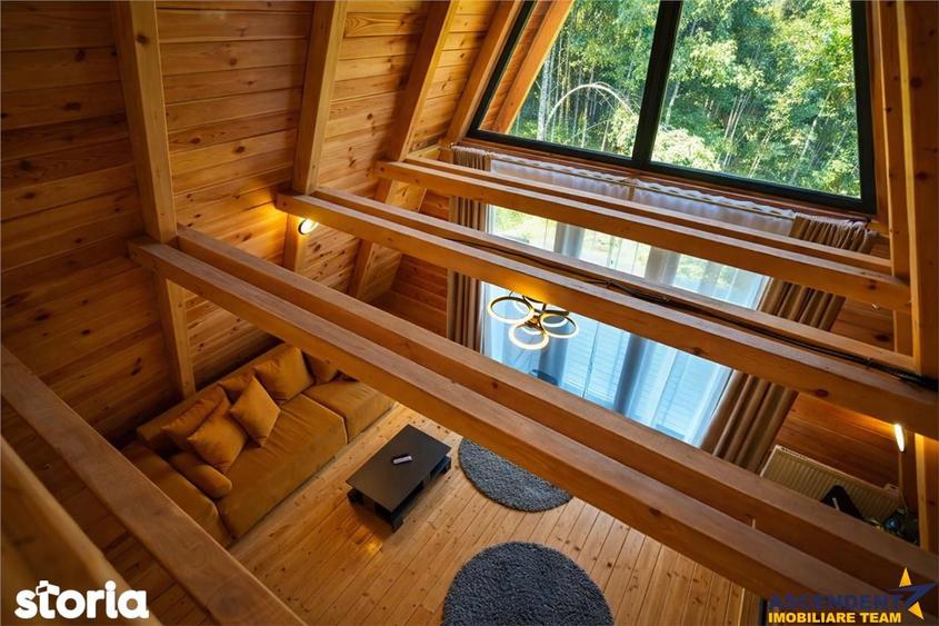 Eleganta,echipata casa A Frame,1.200 mp teren,deschidere Piatra Craiul - 10