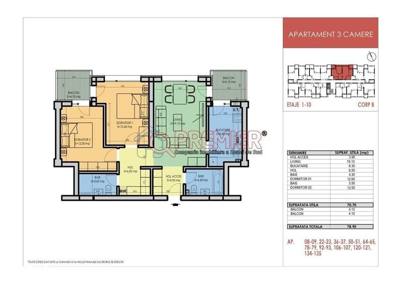 Metrou Berceni - 3 camere decomandat - 5