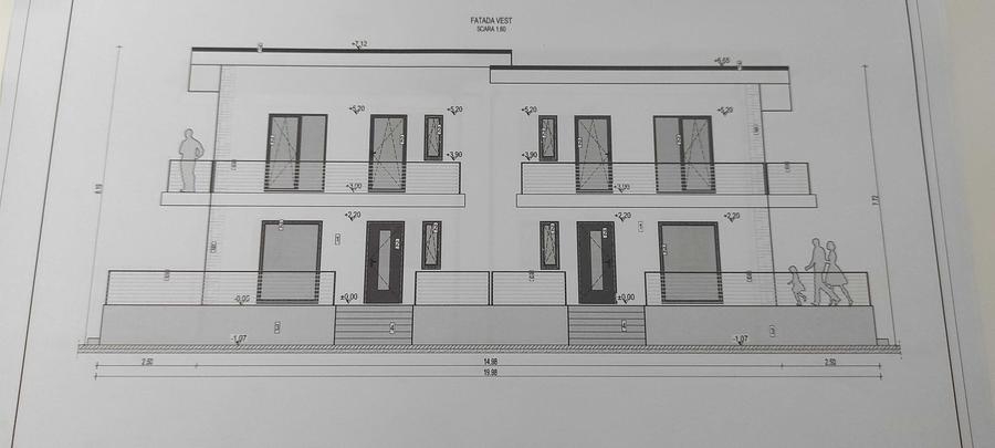 Teren intravilan cu proiect casa duplex - 2