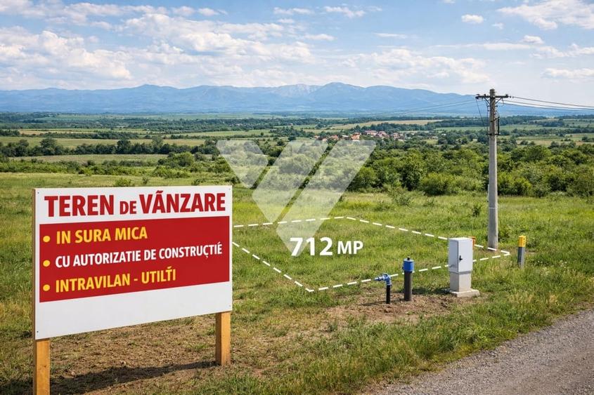 Teren intravilan 712 mp cu autorizație de construire  Șura Mică Sibiu - 1