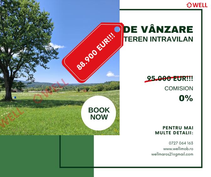 De vânzare teren intravilan de 7.600 m² situat în Sovata, pe strada Alunei (Mogy - 1
