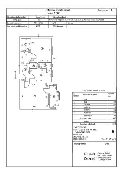 Apartament cu 2 camere decomandat în Central