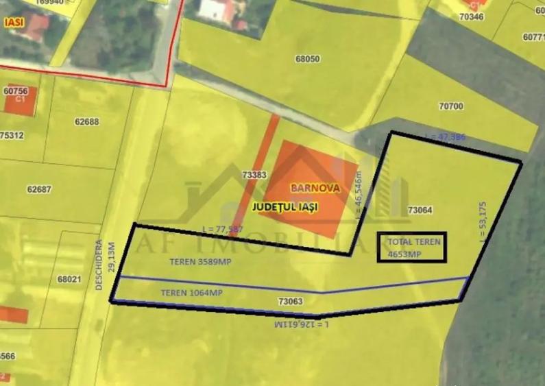 Visani str Principala Teren 4653mp intravilan zona de blocur - 4