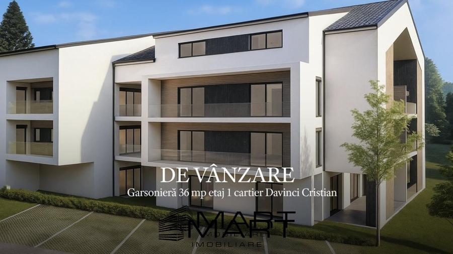 Garsoniera 36 mp etaj 1 cartier Davinci - 1