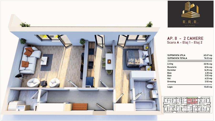 Ap dec 2 camere cu 2 bai , bloc nou Sos Giurgiului , predare 10/2025 - 1