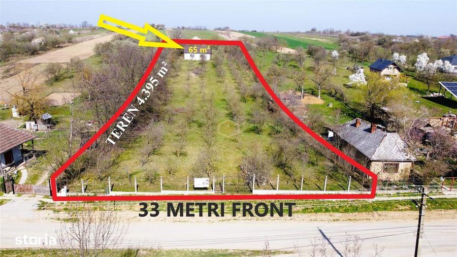 Casa cu 2 camere si livada | Teren 4.395 mp cu alee printre 70 de pomi - 1