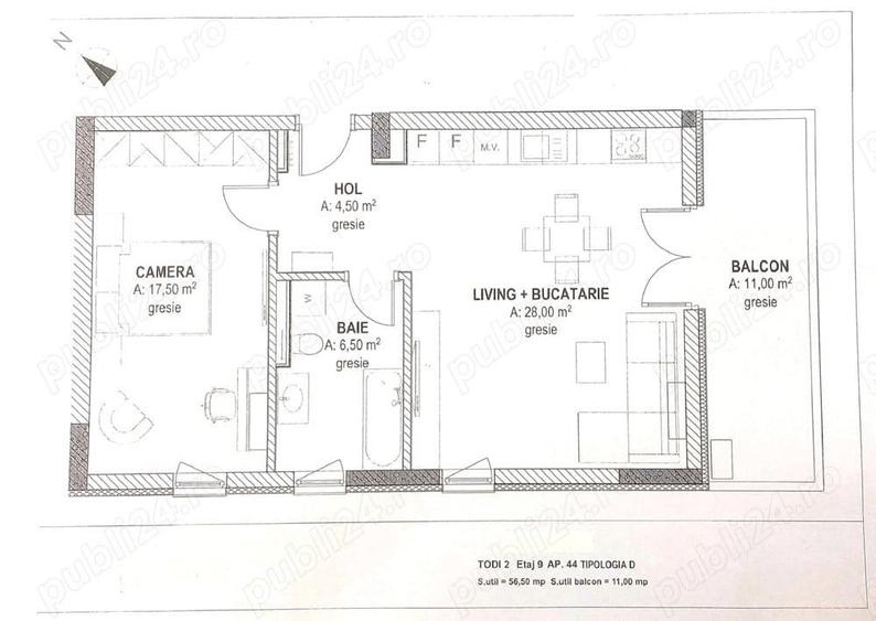 Vand Cesionez promisiune vanzare-cumparare Apartament 2 camere, Tip D, Cartier Ateneo, Torontalului - 3