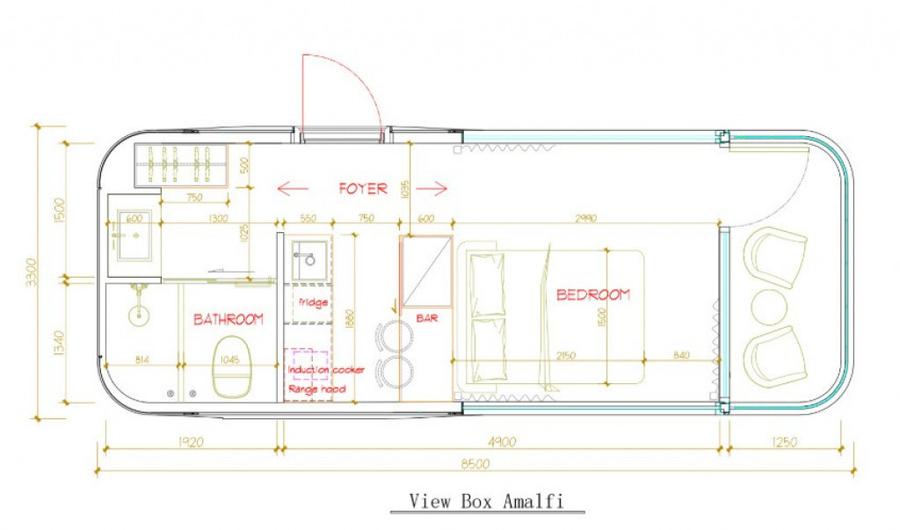 Casa tip Capsula de la View Box Houses - modelul Amalfi - 1