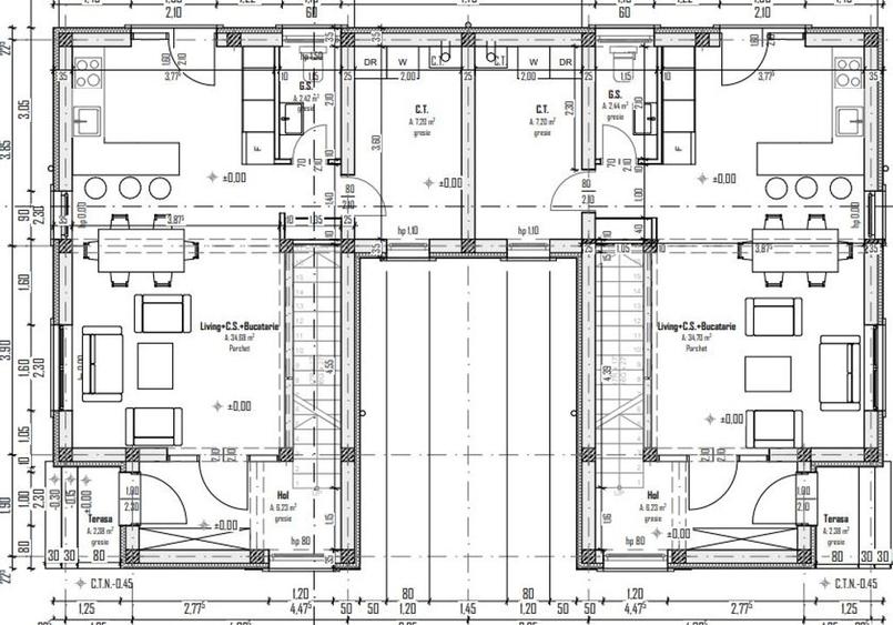 Sanandrei, Duplex pe Etaj, Proiect Modern, Desp prin camera Tehnica. - 17