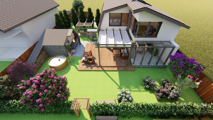 Casă nouă P+M, 747 mp teren . Priveliște spectaculoasă către munți - 4