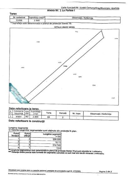 Teren agricol extravilan de 2900 mp, în Apahida