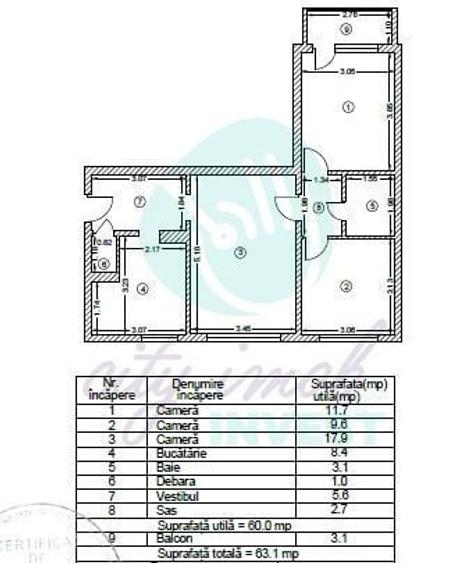 3 camere | Metrou 1 Decembrie 3 min | Bloc anvelopat - 1