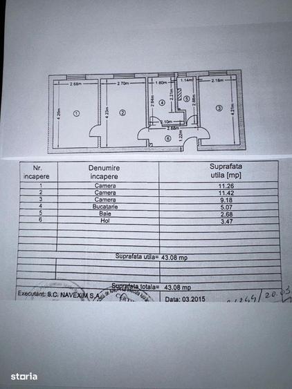 52.5oo euro, NEGOCIABIL, 3 camere, etaj 3 Micro19 - 2
