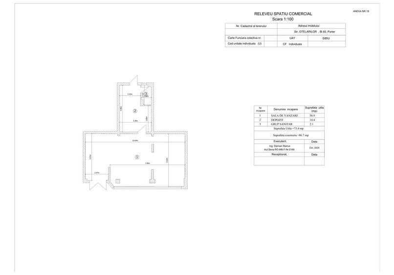 Spațiu Comercial de închiriat Jud. SIBIU, Str. Otelarilor Bl. 65 Preț Negociabil - 3