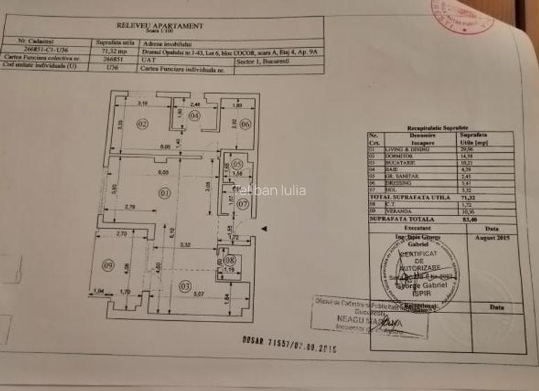 Apartament mobilat, utilat Felicity (langa padurea Baneasa) 71 mp + loc parcare