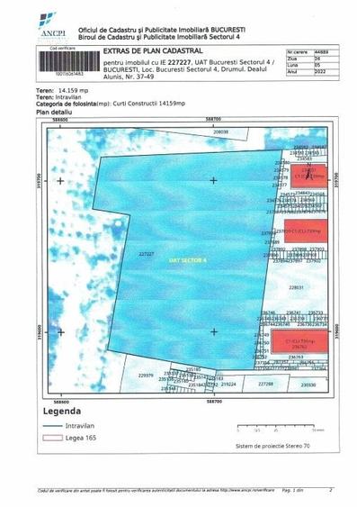 Teren Construcții intravilan de 14159 mp, în Berceni