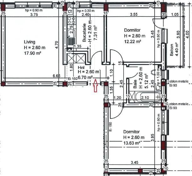Apartament cu 3 camere decomandat în Tudor Vladimirescu