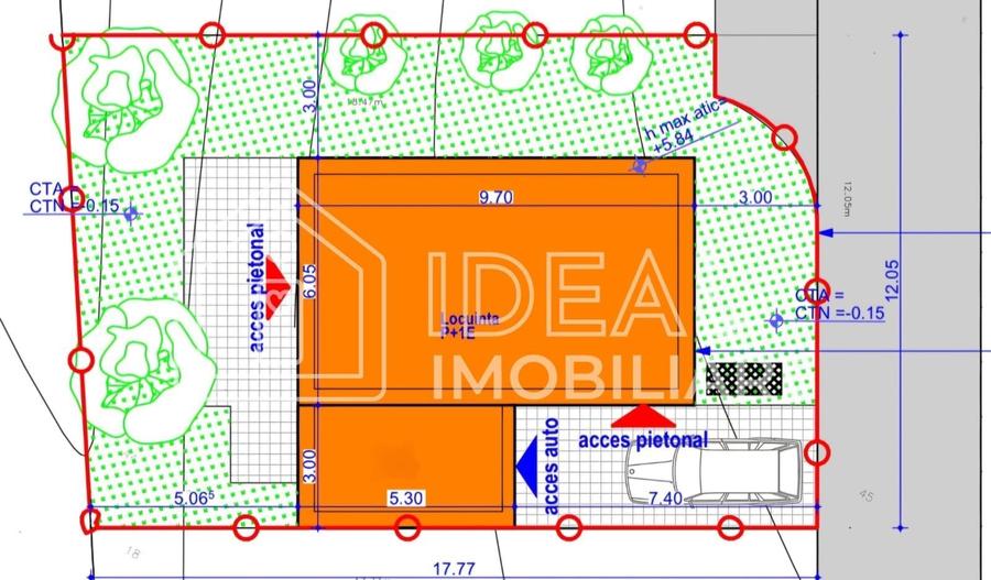 Casă individuală cu 4 camere cu Canalizare în Ștrand