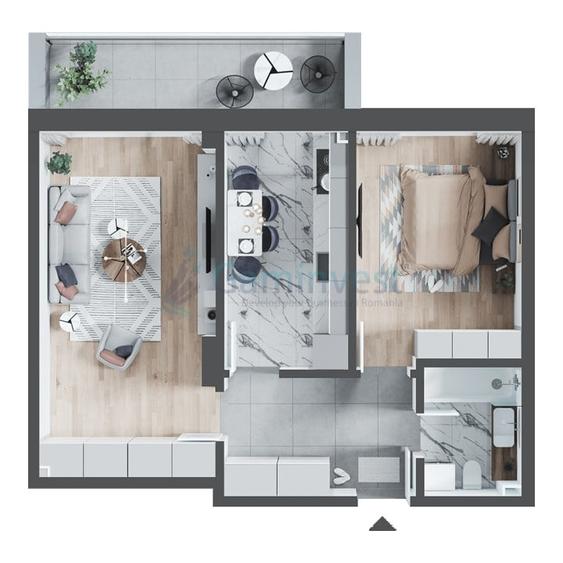 Apartament 2 camere in bloc nou zona Calea Aradului, Oradea V3310D - 1