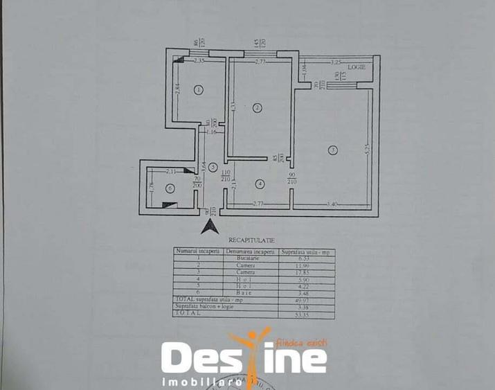 DACIA , apartament 2 camere, DECOMANDAT, 85.900 EURO - 1