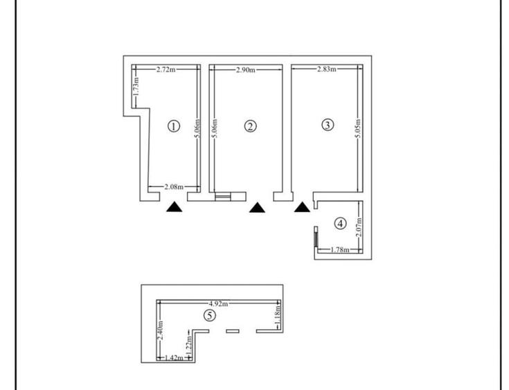 Birou Ultracentral 2 camere intrari seprarete | 45 Mp | Curte - 1