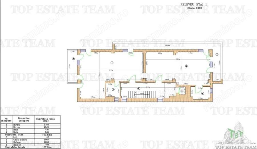 Inchiriere cladire de birouri S+P+4E, zona 1 Mai - 2