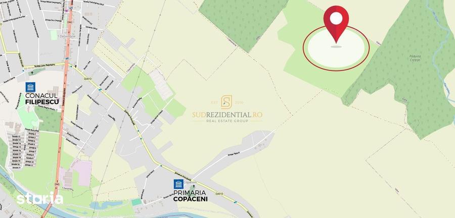 Teren intravilan 38.876 mp, Deschidere 72 ml, Copaceni, Vidra - 1