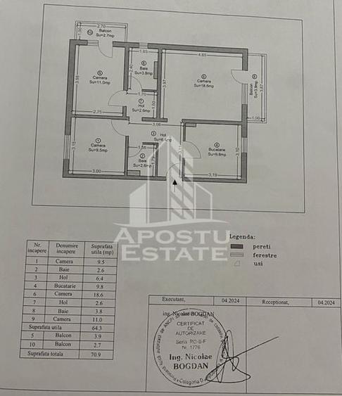 Apartament 3 camere, de vanzare, zona Dambovita, Timisoara - 12