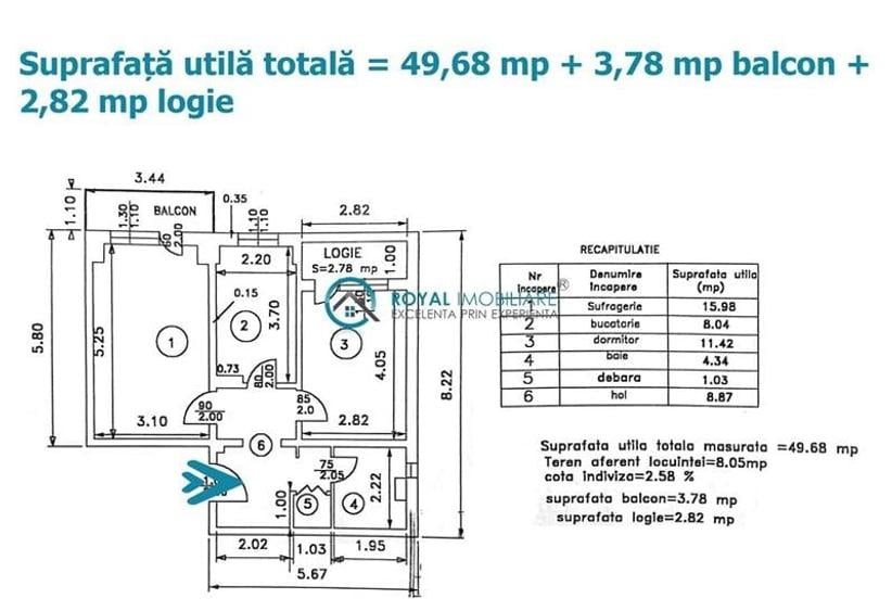 Royal Imobiliare - Vanzare apartament 2 camere zona Republicii - 11