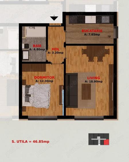 Apartament 4 camerre, La 1,5 km de Bucuresti. Pret Promotional inclus Tva. - 2