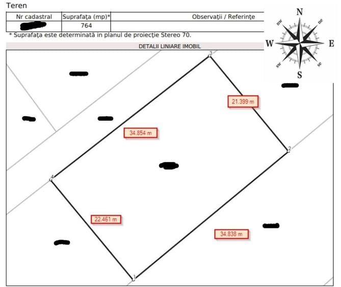 Teren intravilan de vanzare in Cheriu, langa Oradea - 764mp - 1
