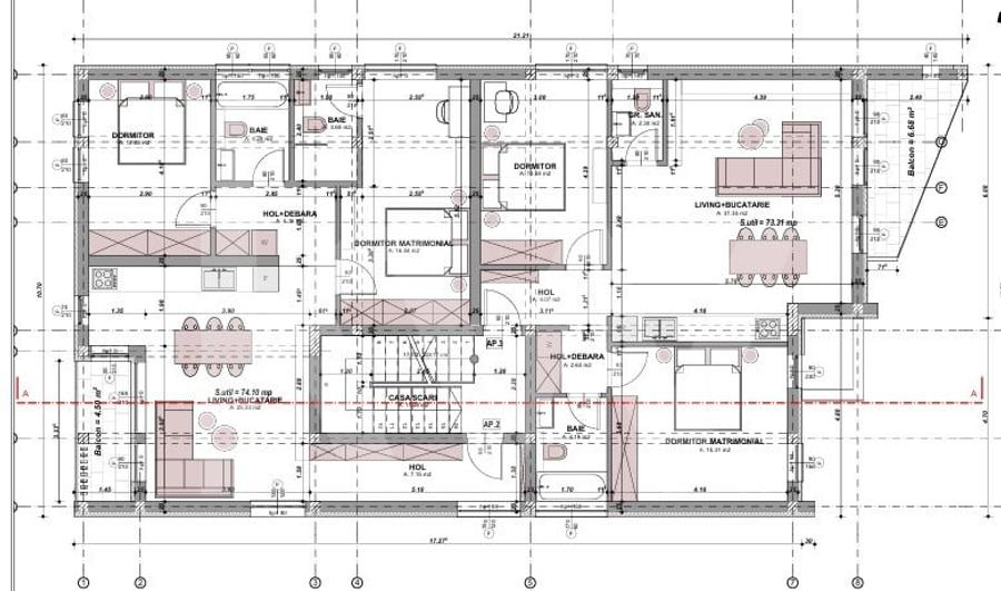 Apartament 3 camere de vanzare 2 bai balcon parcare Arhitectilor Sibiu - 4