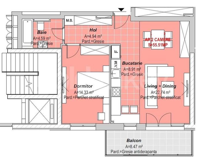 Apartament cu 2 camere | garaj | piscina | sala fitness - 14
