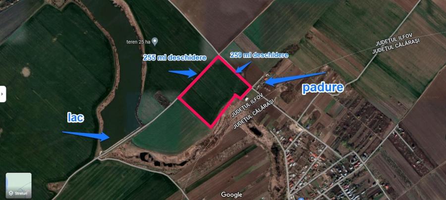 De vanzare teren 6.2HA langa lac si padure/DN4- soseaua Oltenitei - 1