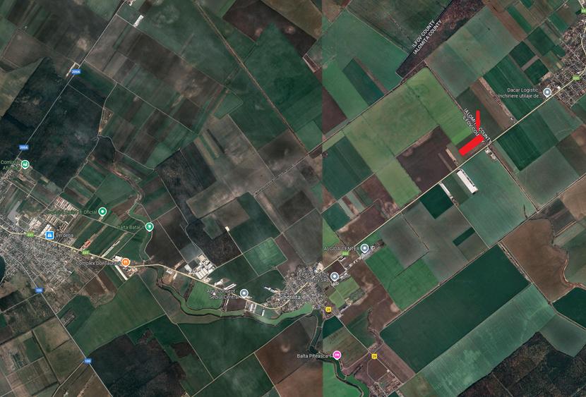 Teren de vânzare – Afumați, 90.000 mp cu deschidere de 430 m la Drumul Național - 2