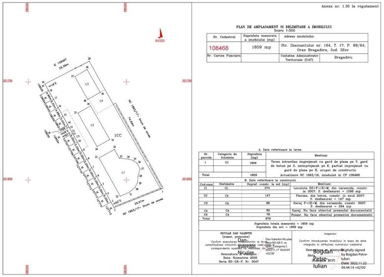 Vând o Vilă "Vip 1" - Ds.+P.+1Et.+M. - 14 cam. mari, o casă și 2 terenuri - 14