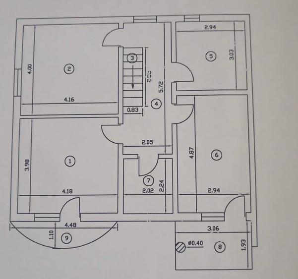 Duplex cu 5 camere cu Canalizare în Central
