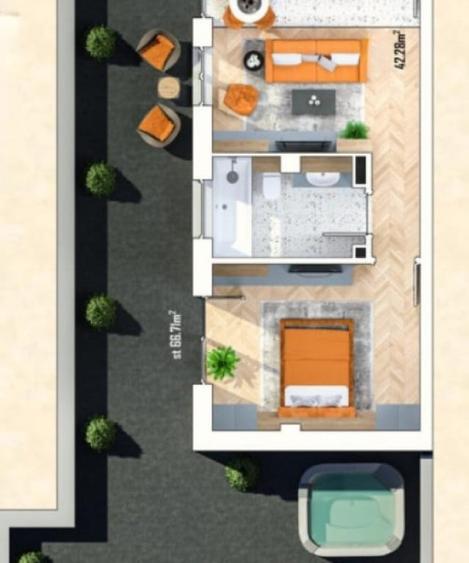 Apartament cu 2 camere decomandat în Sânnicoară