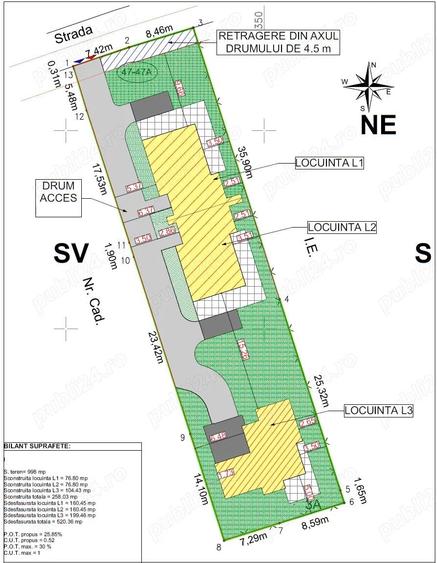 Teren + Autorizatie construire 3 locuinte - Petresti, Corbeanca - 1