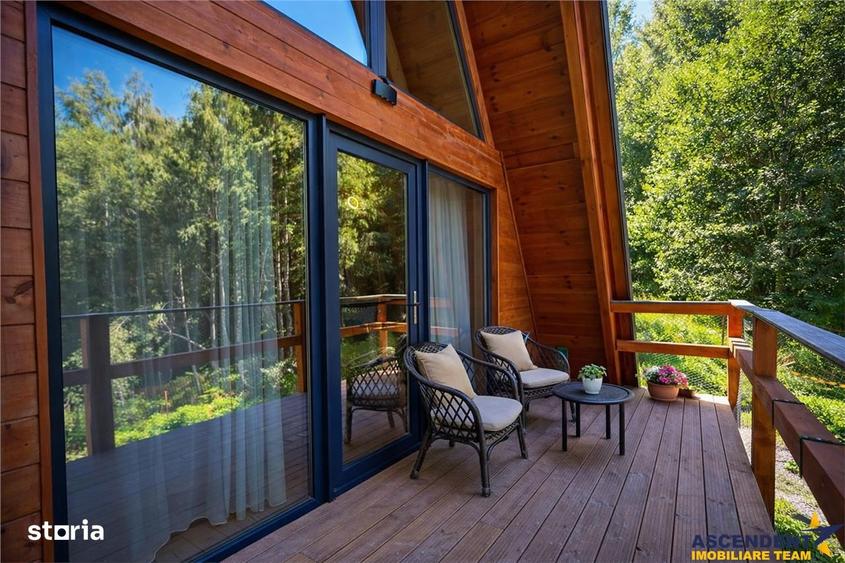 Eleganta,echipata casa A Frame,1.200 mp teren,deschidere Piatra Craiul - 13