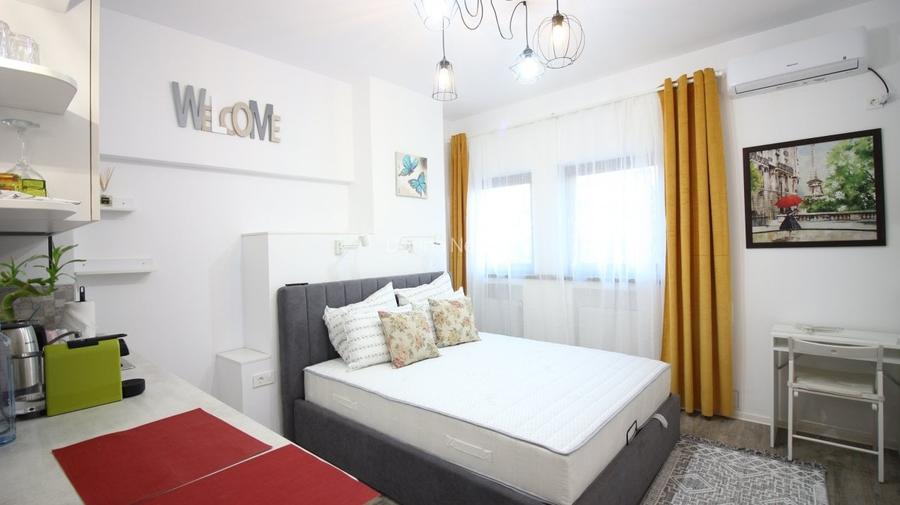 Universitate, garsoniera mobilata complet, etaj 1/8, afacere la cheie Airbnb