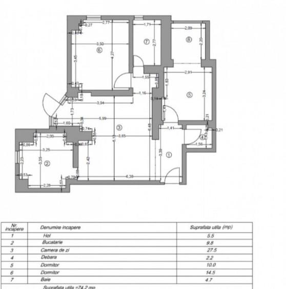Apartament 3 camere, Targu Jiu - Bld. Republicii - 4