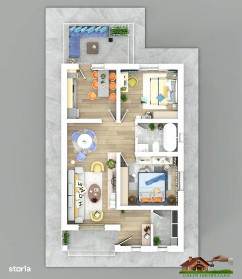 Case individuale Plan Parter 3 camere 76mp Teren 300 mp Lunca Ceta?uii - 4